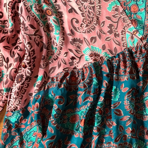 Floreat Anthropologie Valo Burnout Silk Blend Blouse Size Small - Picture 5 of 6